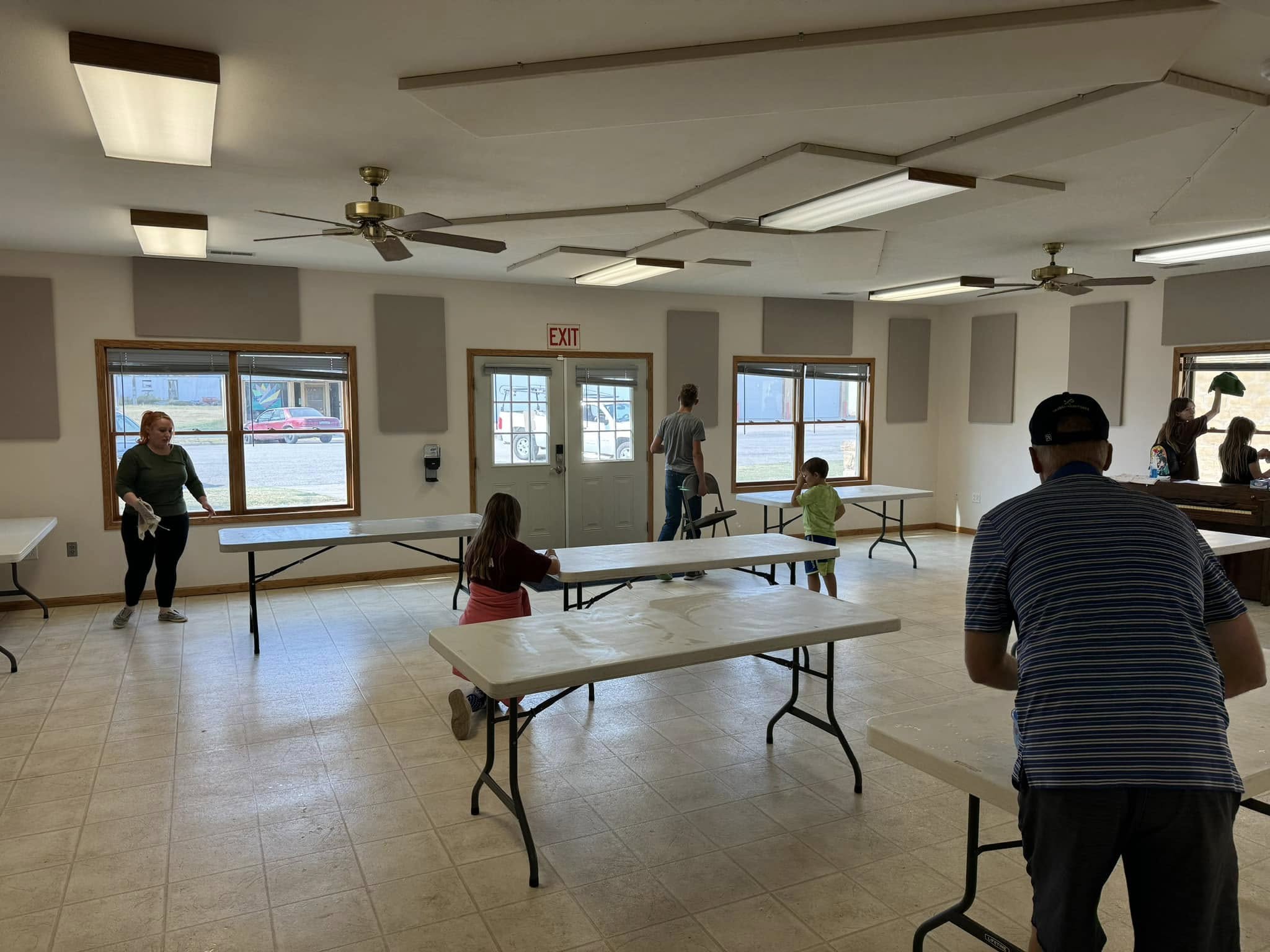 Seniors gathering at our community hall