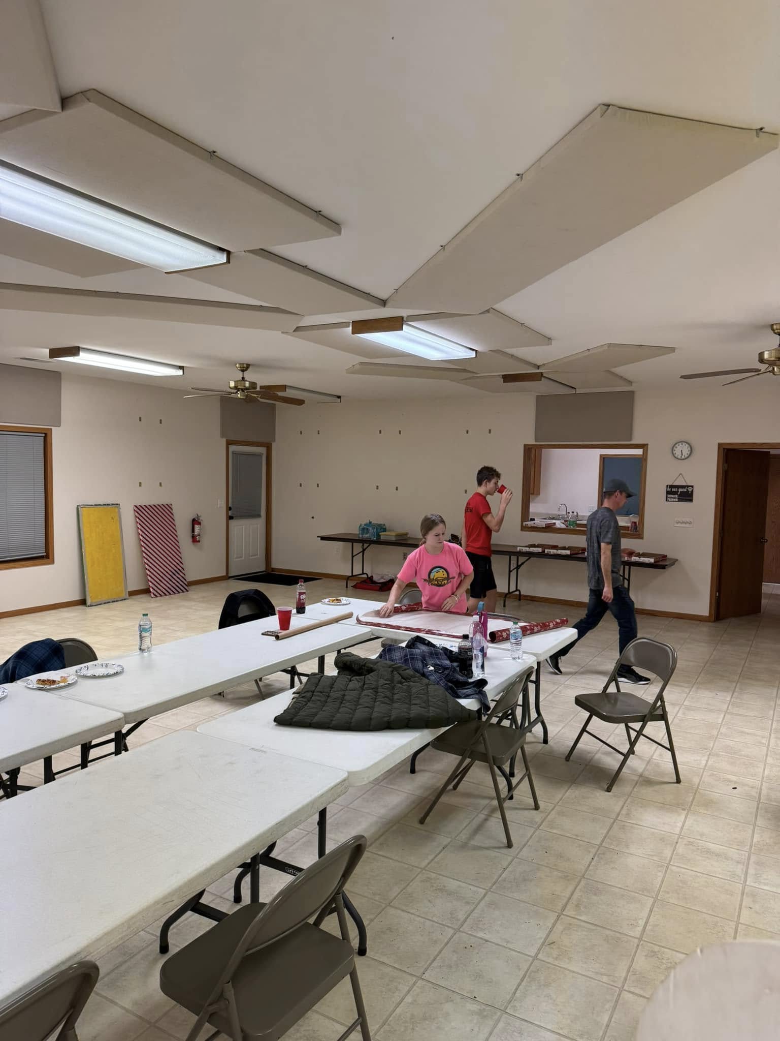 Setting up for community event